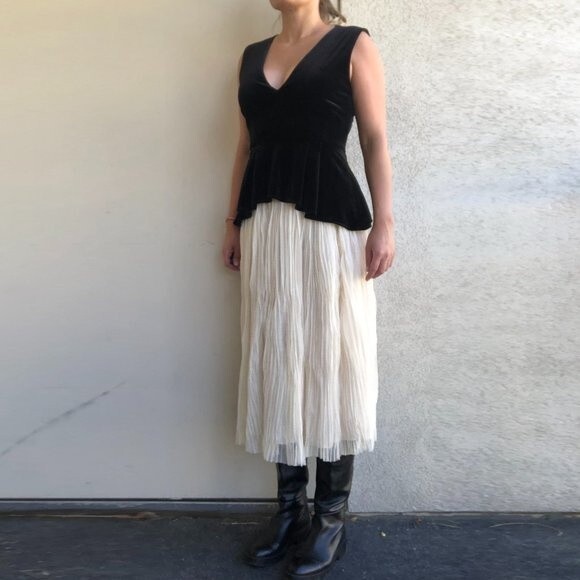 Zara Woman Black Velvet Top Size XS - Picture 2 of 9